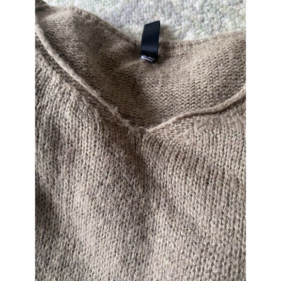 Venti6 V-Neck Brown/Tan Soft Lightweight Sweater Size Small Mohair Made in Italy - Picture 7 of 7